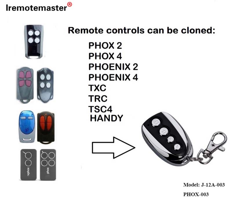 PHOENIX 2 4 TSC2 TSC4 HANDY2 प्रतिस्थापन ग्यारेज ढोका रिमोट कन्ट्रोल 433.92mhz को लागी