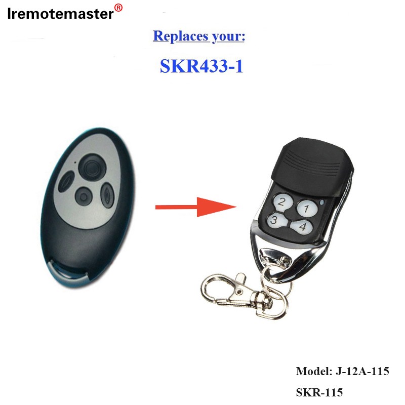 SKR433-3 ग्यारेज ढोका प्रतिस्थापन रिमोट कन्ट्रोल रोलिङ कोड 433,92mhz को लागि